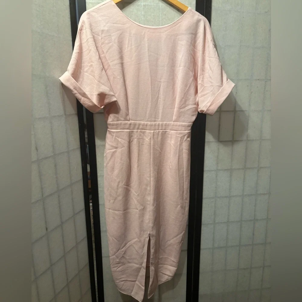ASOS Midi Structured Fitted Peach Midi Pencil Style Dress, minor flaw listed - Picture 2 of 13
